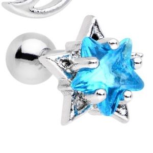 16 Gauge Star Tragus Cartilage Earring
